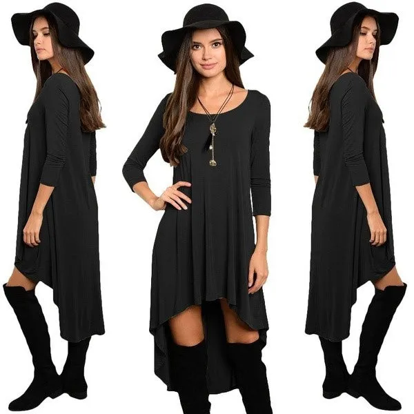 Dress Long Sleeve Pleated Dress Maternity Dress