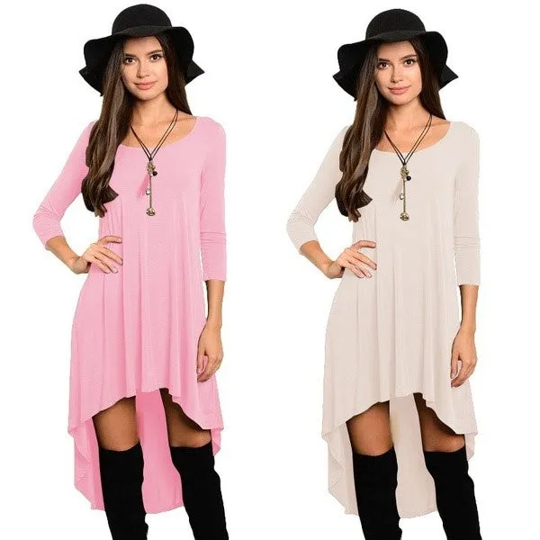 Dress Long Sleeve Pleated Dress Maternity Dress