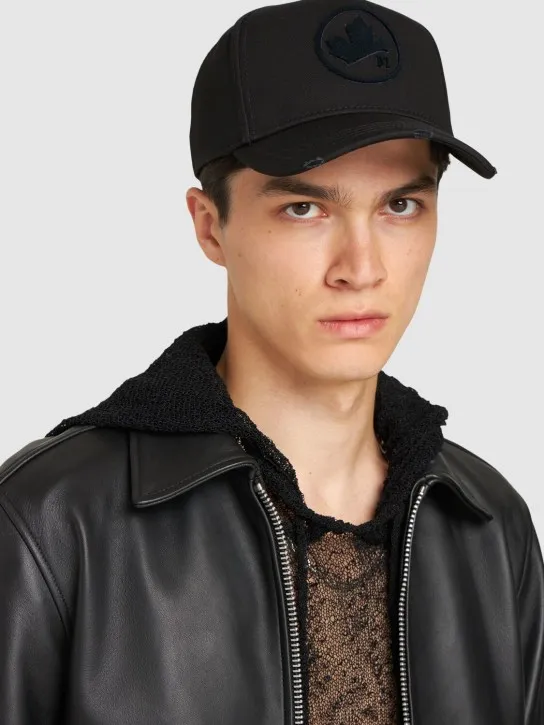 Dsquared2   D2 leaf cotton baseball cap 