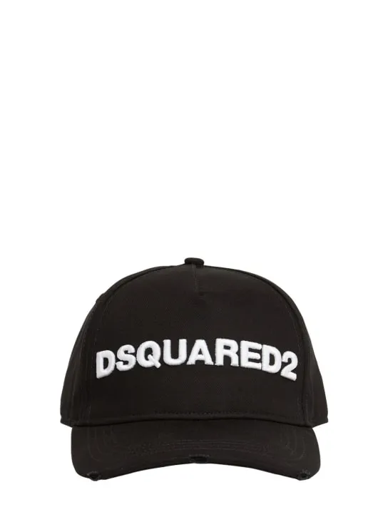 Dsquared2   Logo embroidered cotton gabardine cap 