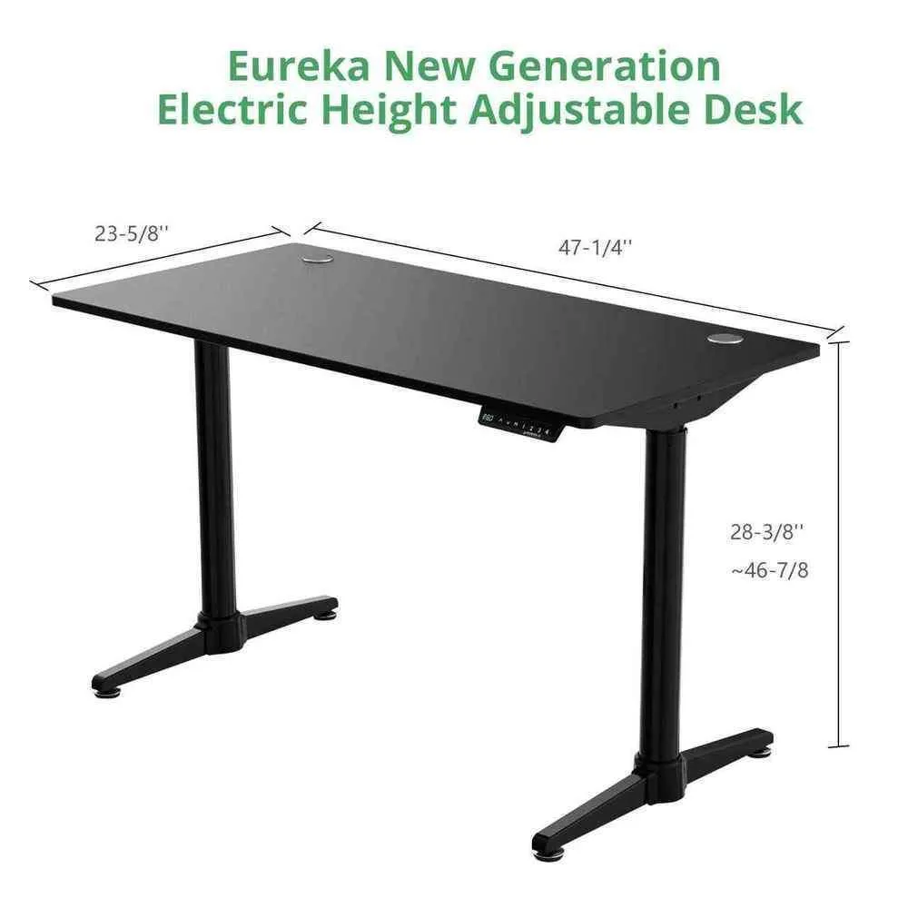 Eureka Ergonomic Black Electric Height-Adjustable Standing Desk, ERK-EHD-I1-B