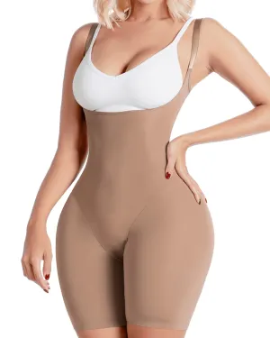 Fajas Sonryse Knee Length Shapewear Bodysuit for Women Everyday Use Shapewear Girdle Ultra light Microfiber