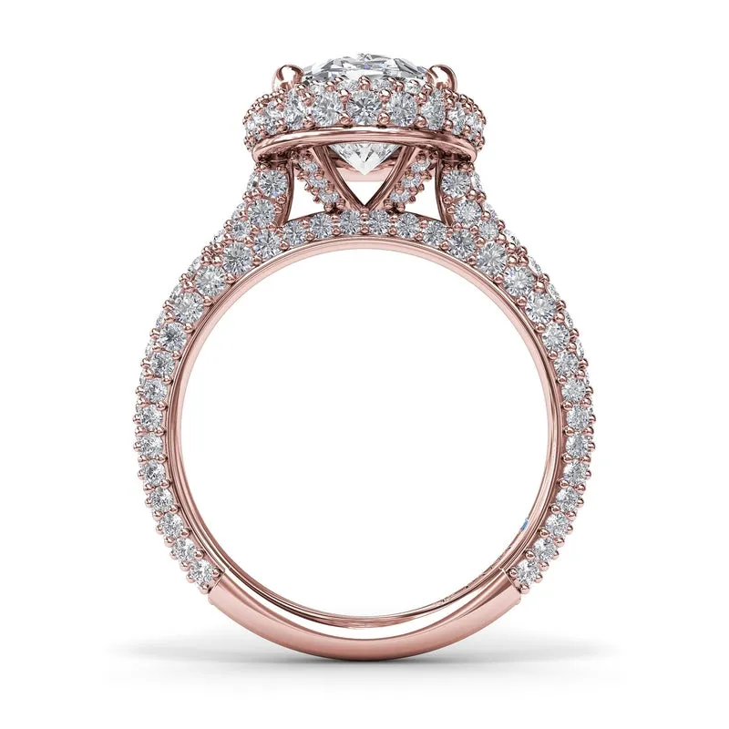 Fana Opulent Halo Diamond Engagement Ring