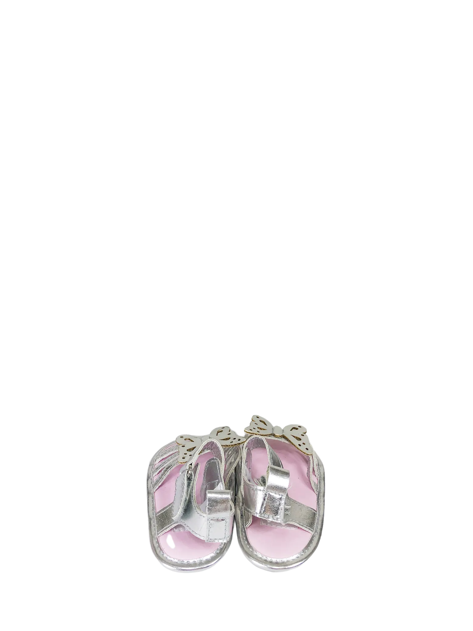 FAO, Silver Butterfly Sandals, Size 3-6M