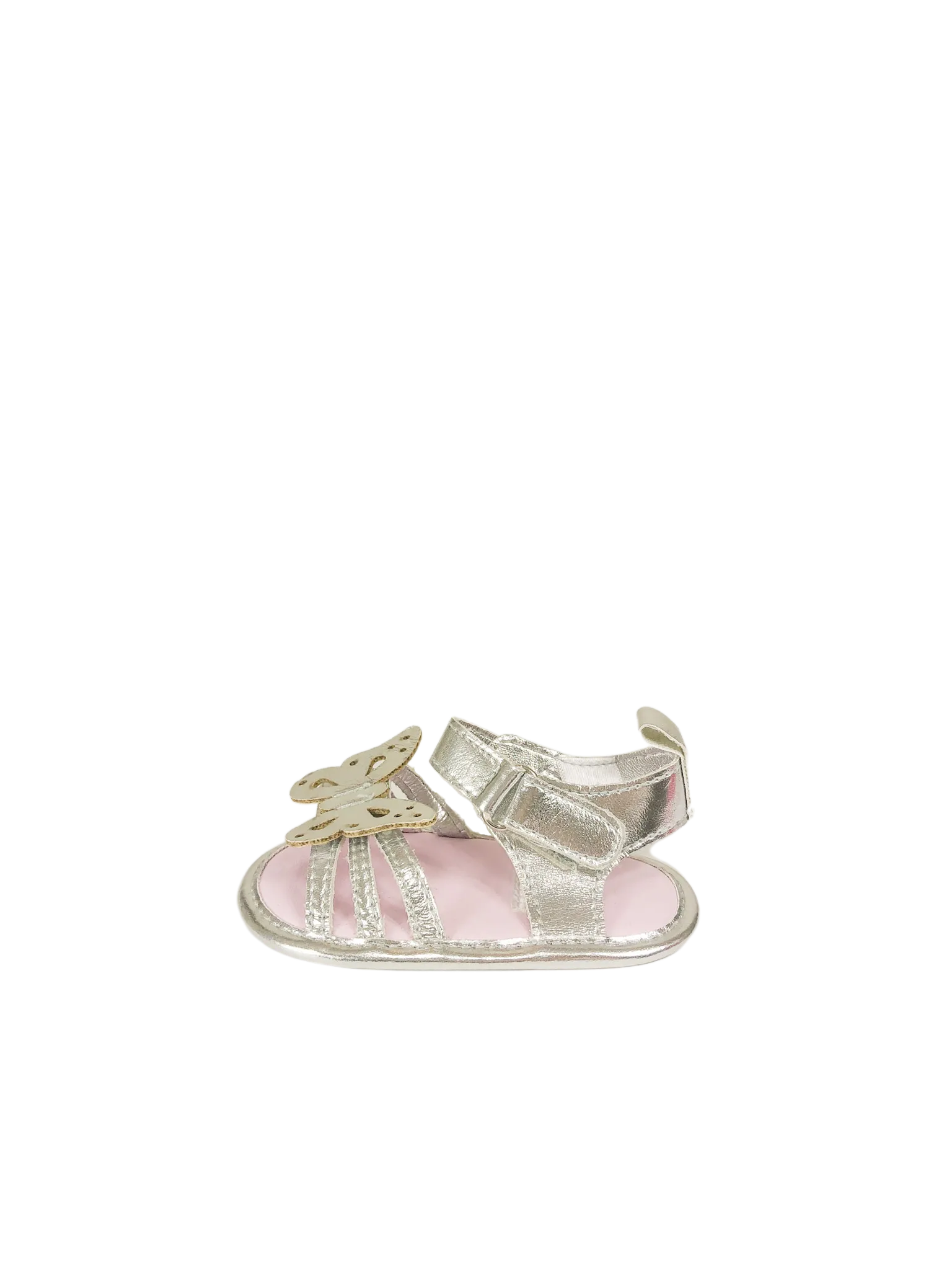 FAO, Silver Butterfly Sandals, Size 3-6M