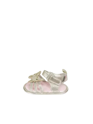 FAO, Silver Butterfly Sandals, Size 3-6M