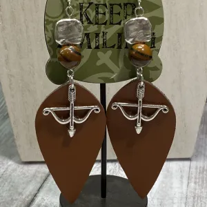 FAUX Leather Arrow Earrings (EA008)