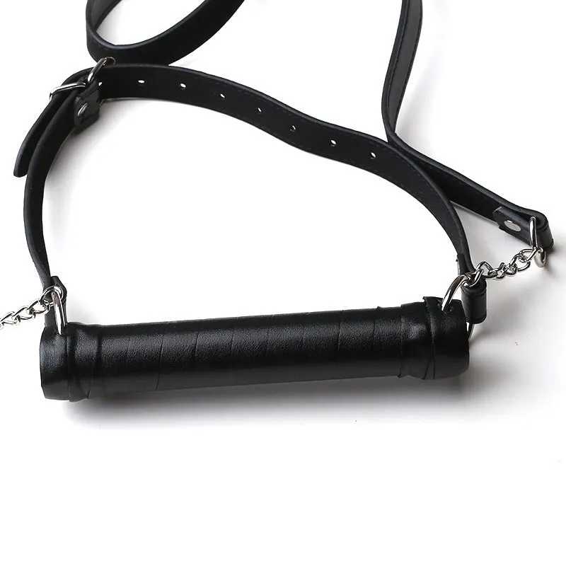 Faux Leather Bit Mouth Gag