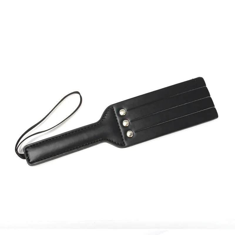 Faux Leather Double Smack Fronded Spanking Paddle