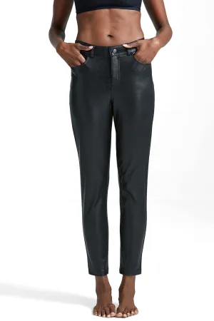 Faux Leather Five Pocket Pant