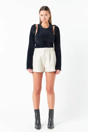 Faux Leather Shorts