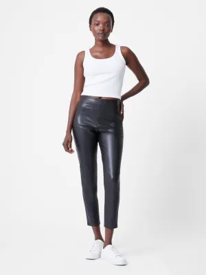 Faux Leather Side Zip Skinny Trousers