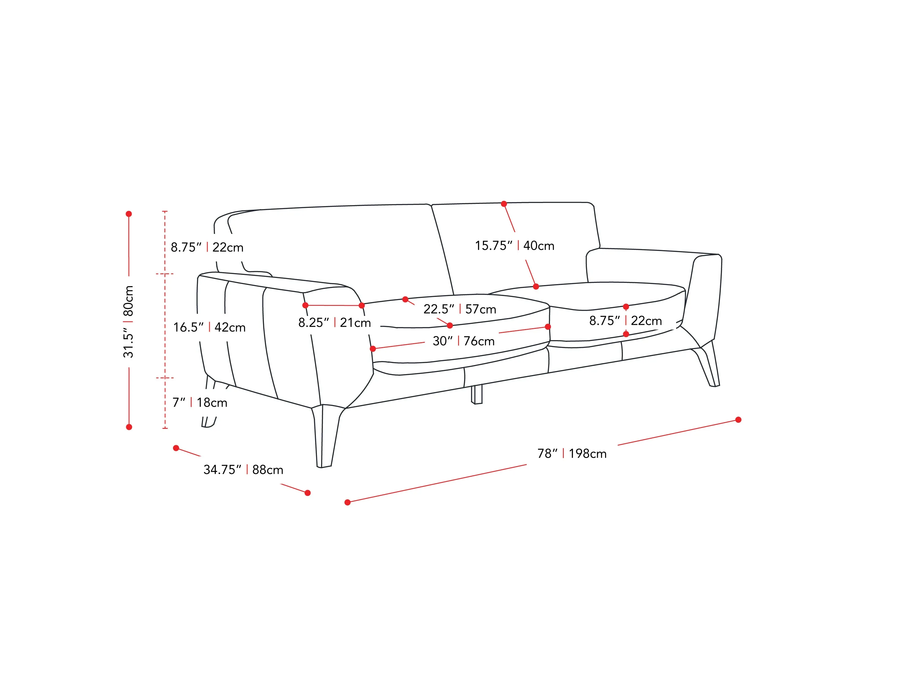 Faux Leather Sofa