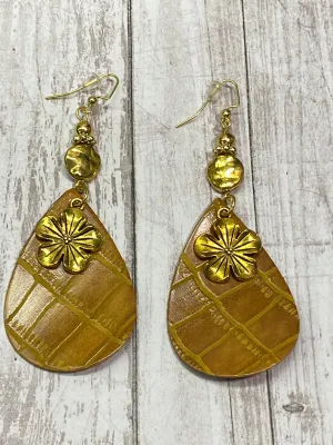 FAUX Leather Tan Earrings (EA0021)