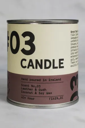 Fiáin Candle 03 | Leather & Oudh Large