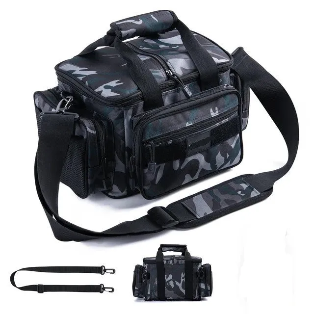 Fishing Bag Shoulder Crossbody Durable High Capacity Storage