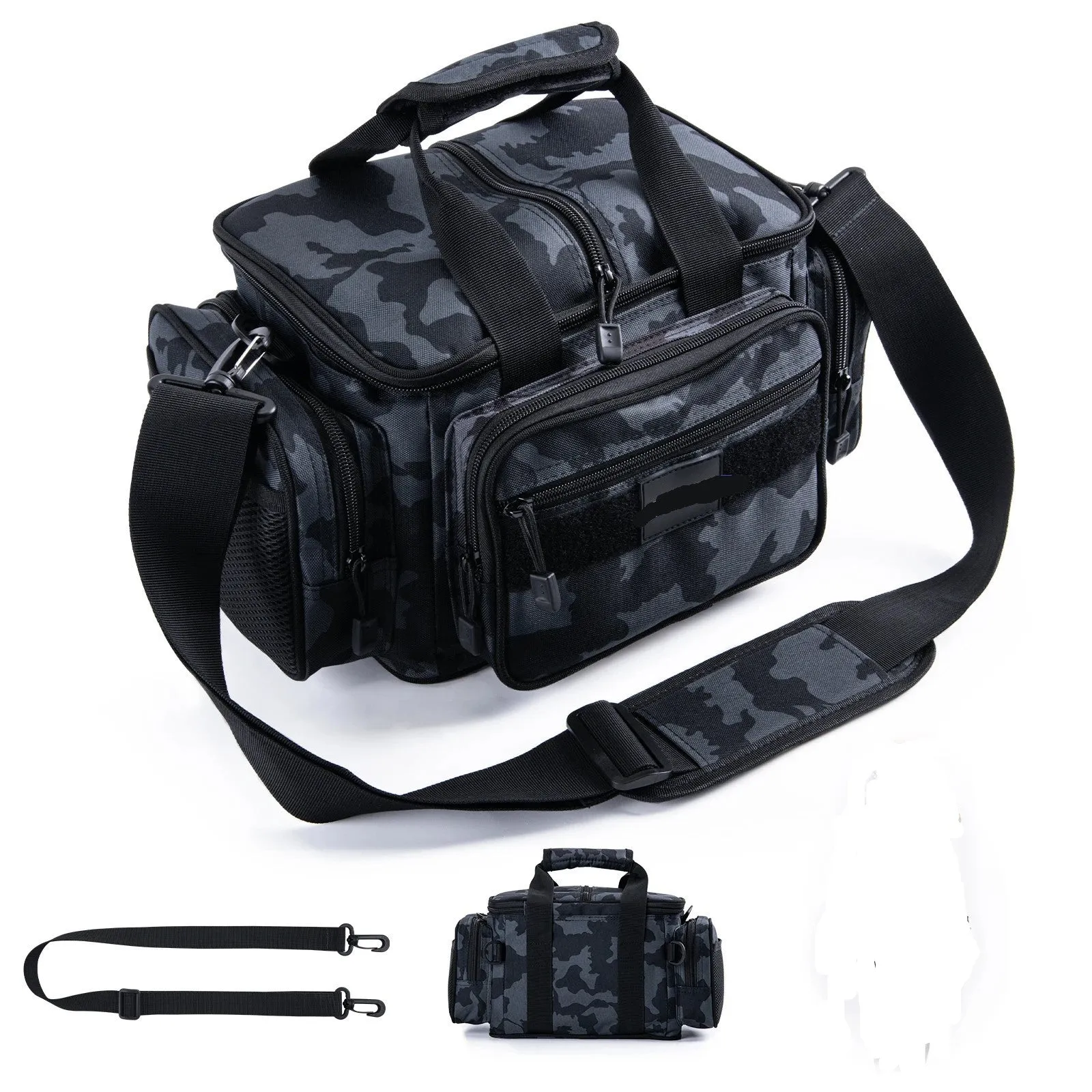 Fishing Bag Shoulder Crossbody Durable High Capacity Storage