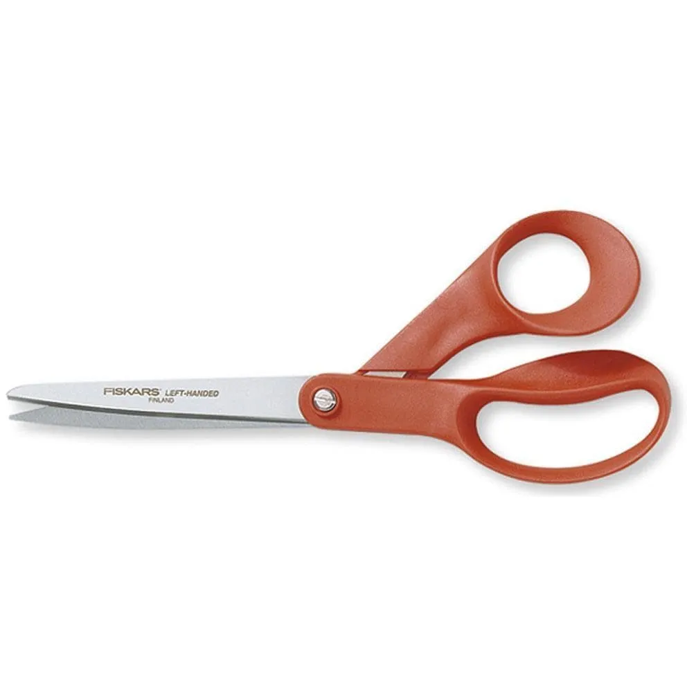 Fiskars 8" Bent Scissors, Left Handed