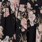 Floral Semi Sheer Empire Waist Midi Dress