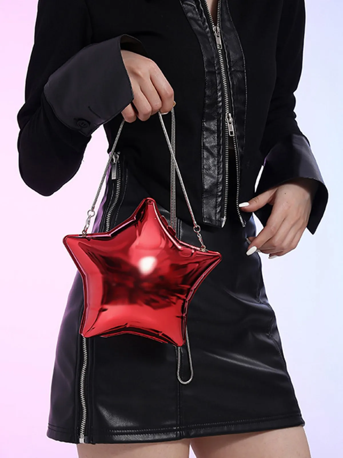 Funny Five Pointed Star Chain Crossbody Bag