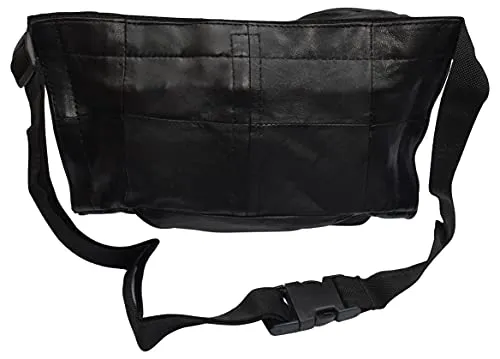 Genuine Leather Concealed Carry Pistol Pouch Ultimate Fanny Pack Holster Waist Pack with RFID Protected Front Pocket RFID510532