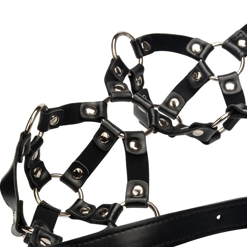 'Gilded Cage' Faux Leather Body Harness