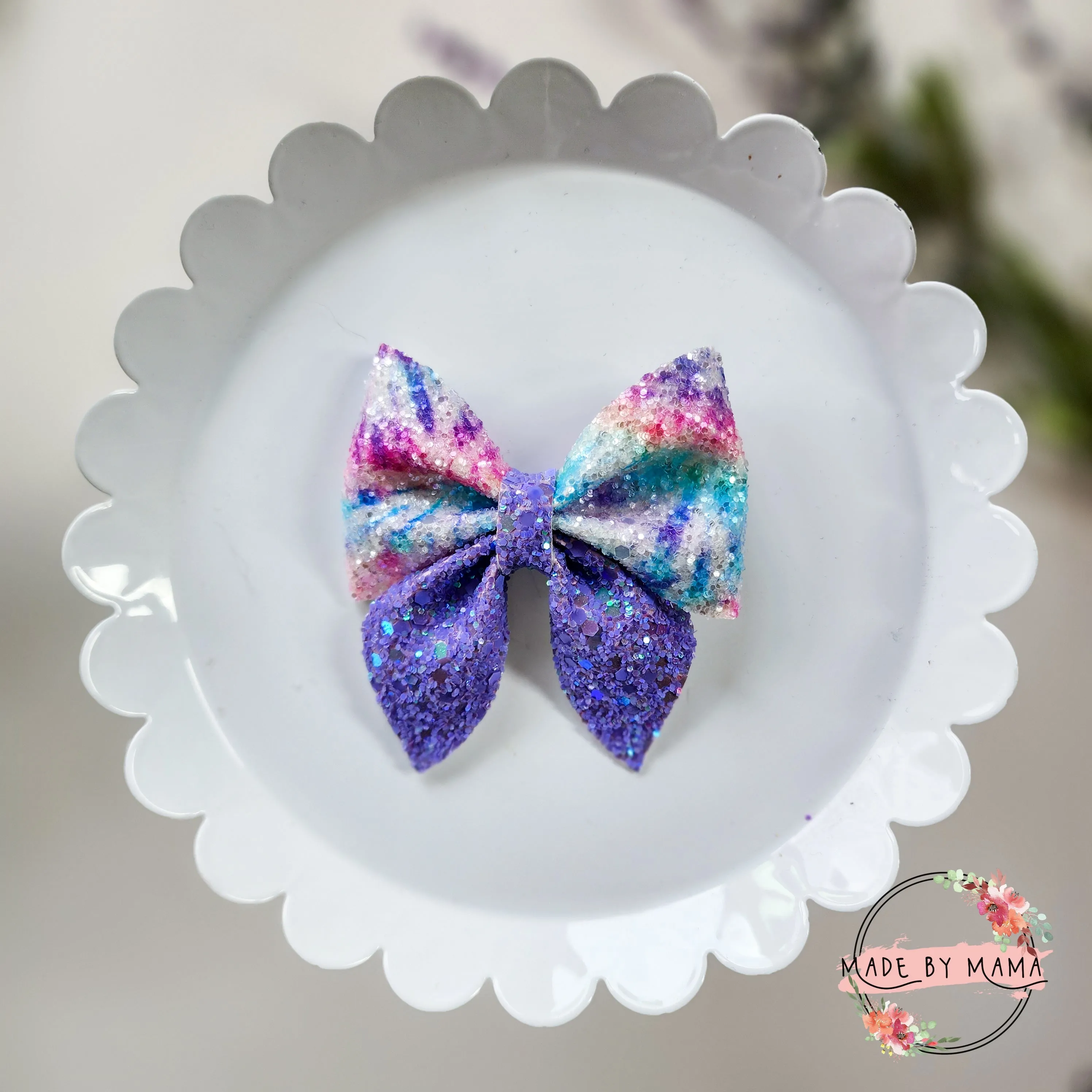 Glitter Tie Dye Bow