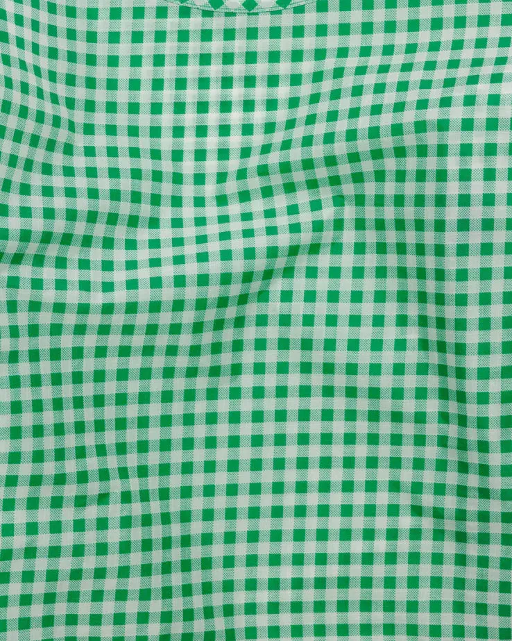 Green Gingham Standard Reusable Bag