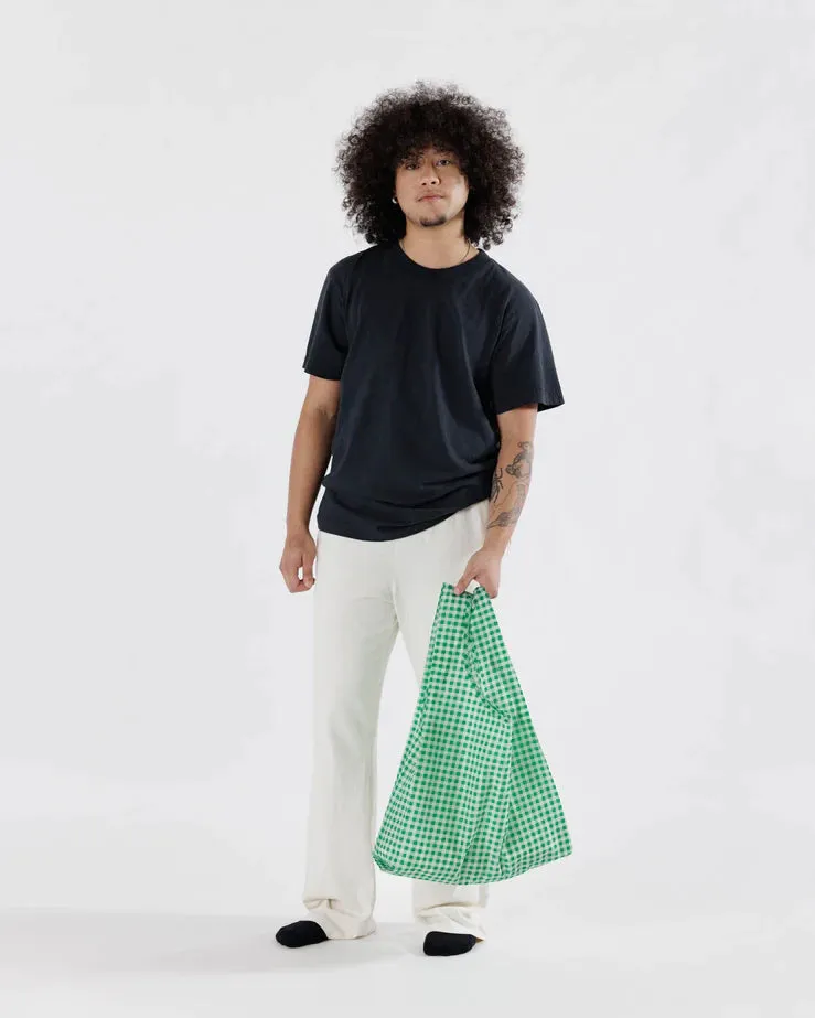 Green Gingham Standard Reusable Bag