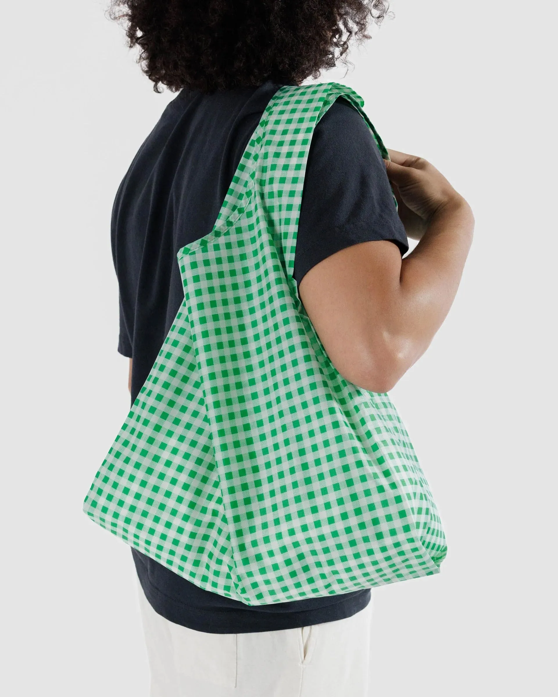 Green Gingham Standard Reusable Bag