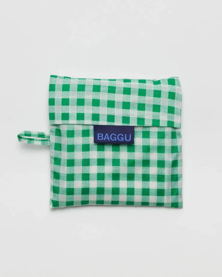 Green Gingham Standard Reusable Bag