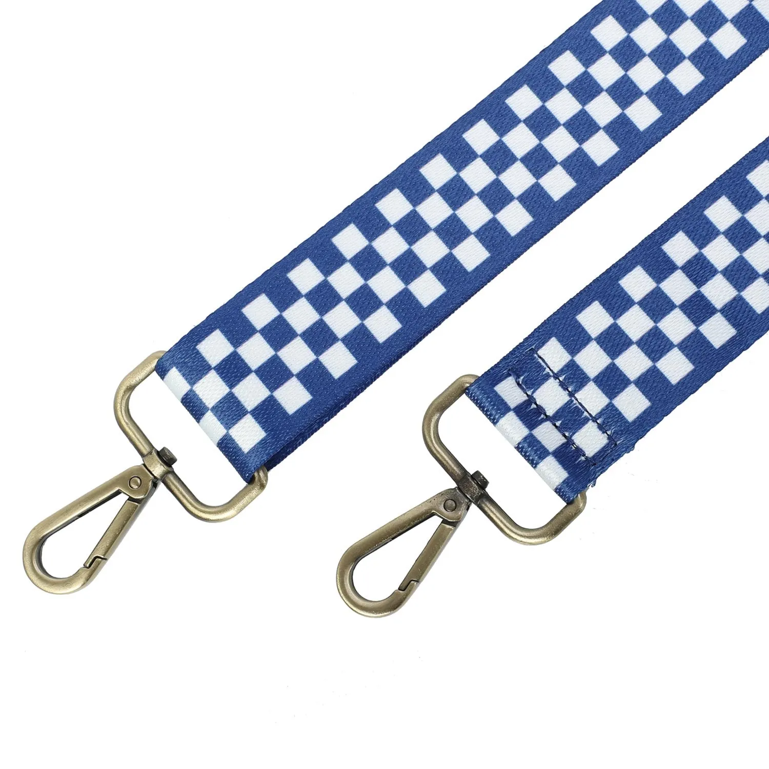 Guitar Strap - Checkers 2 (Blue White Checkers)