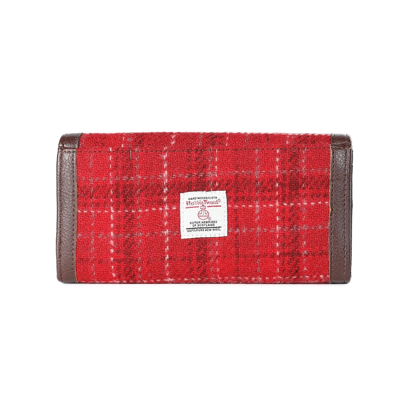 Harris Tweed Bute Long Purse Red Check