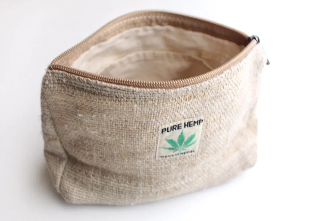 Hemp Money/Cosmetics Zipper Clutch Purse