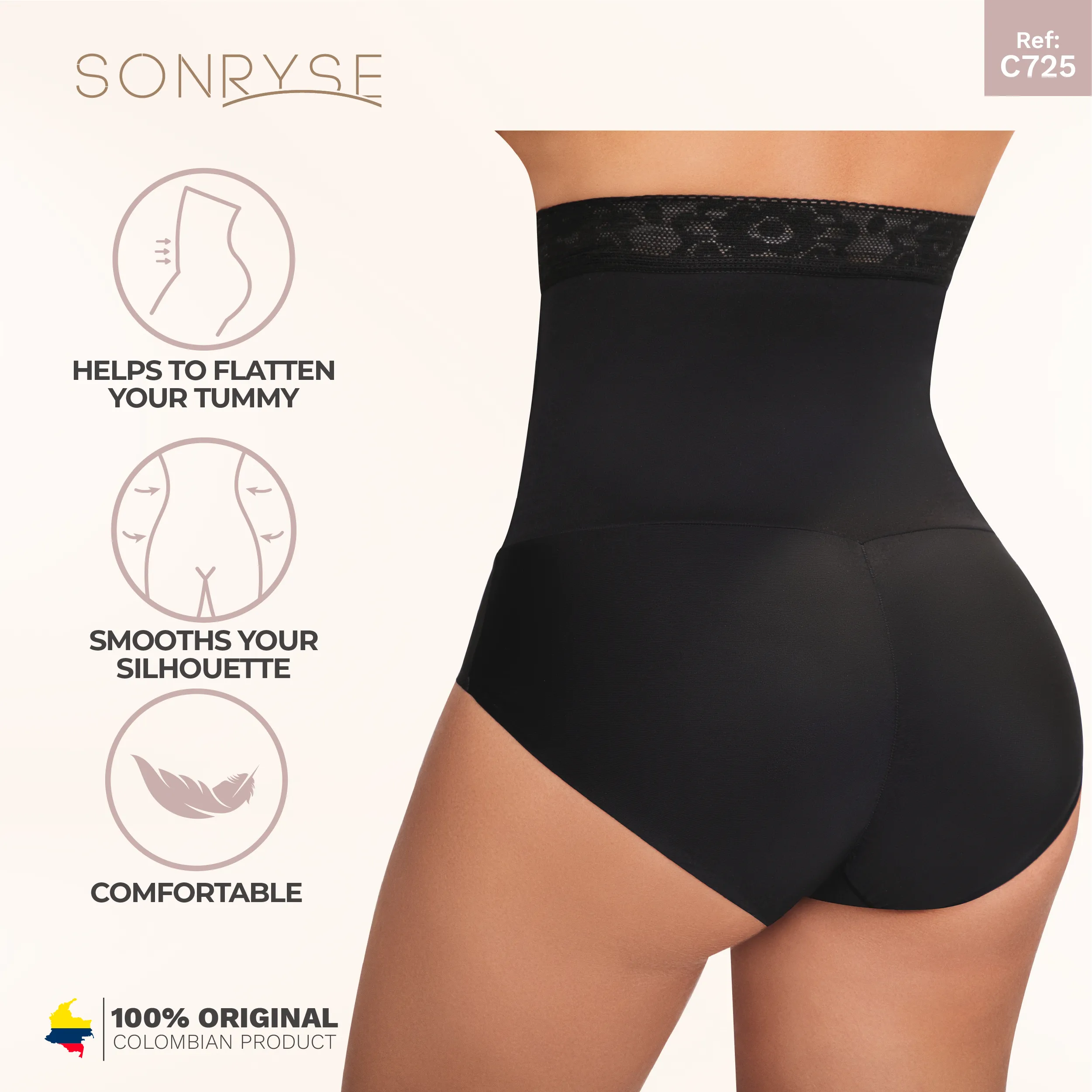 High Waist Underwear Women Shapewear SONRYSE 725