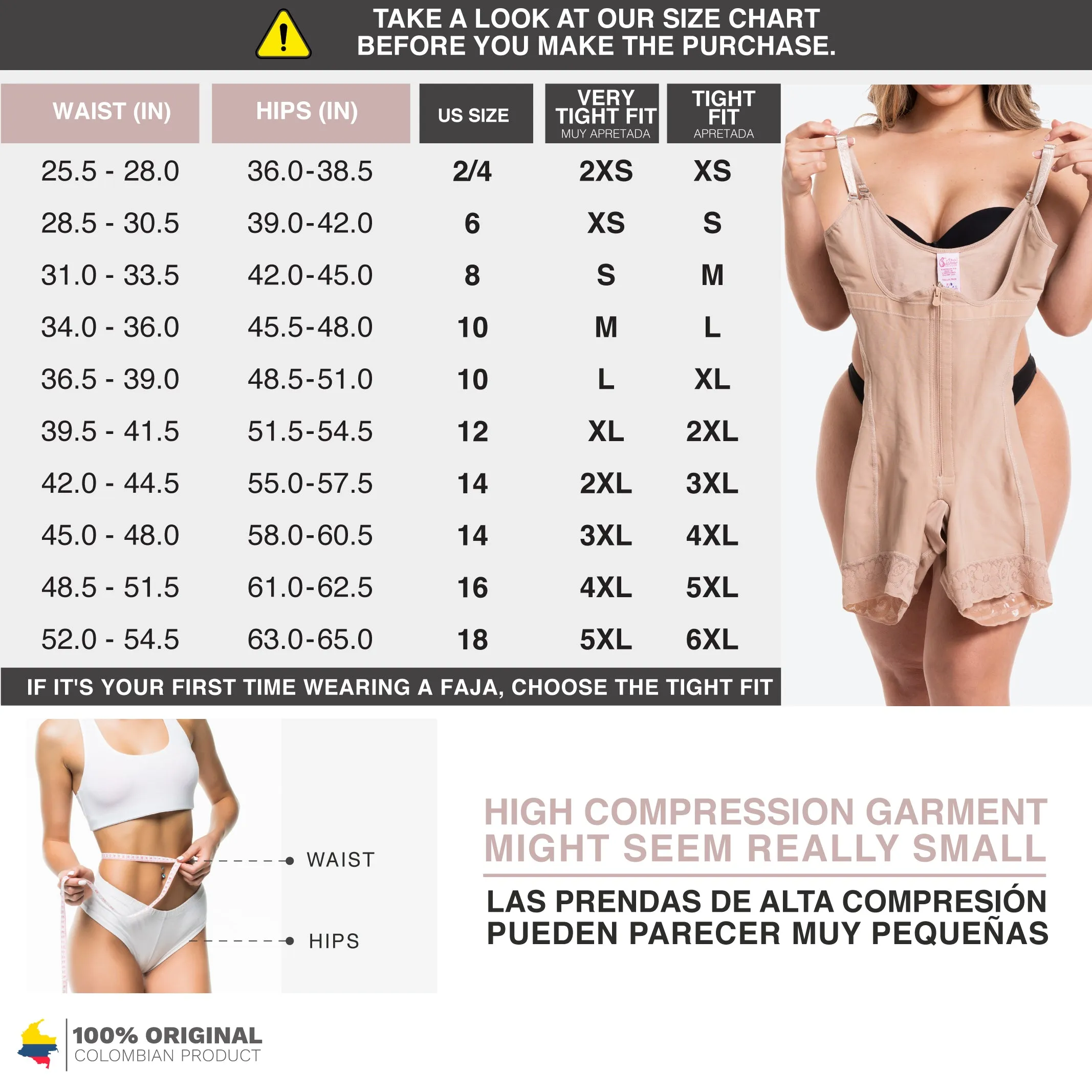 High Waisted Tummy Control Shapewear Shorts Fajas Salome 319