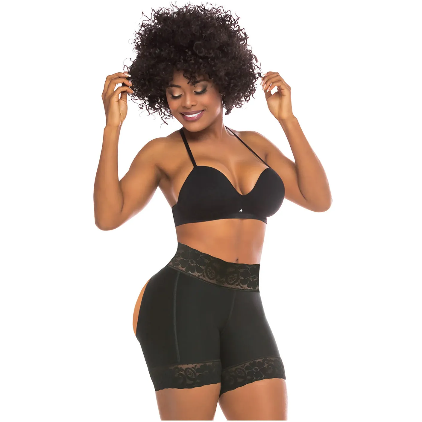 High Waisted Tummy Control Shapewear Shorts Fajas Salome 319