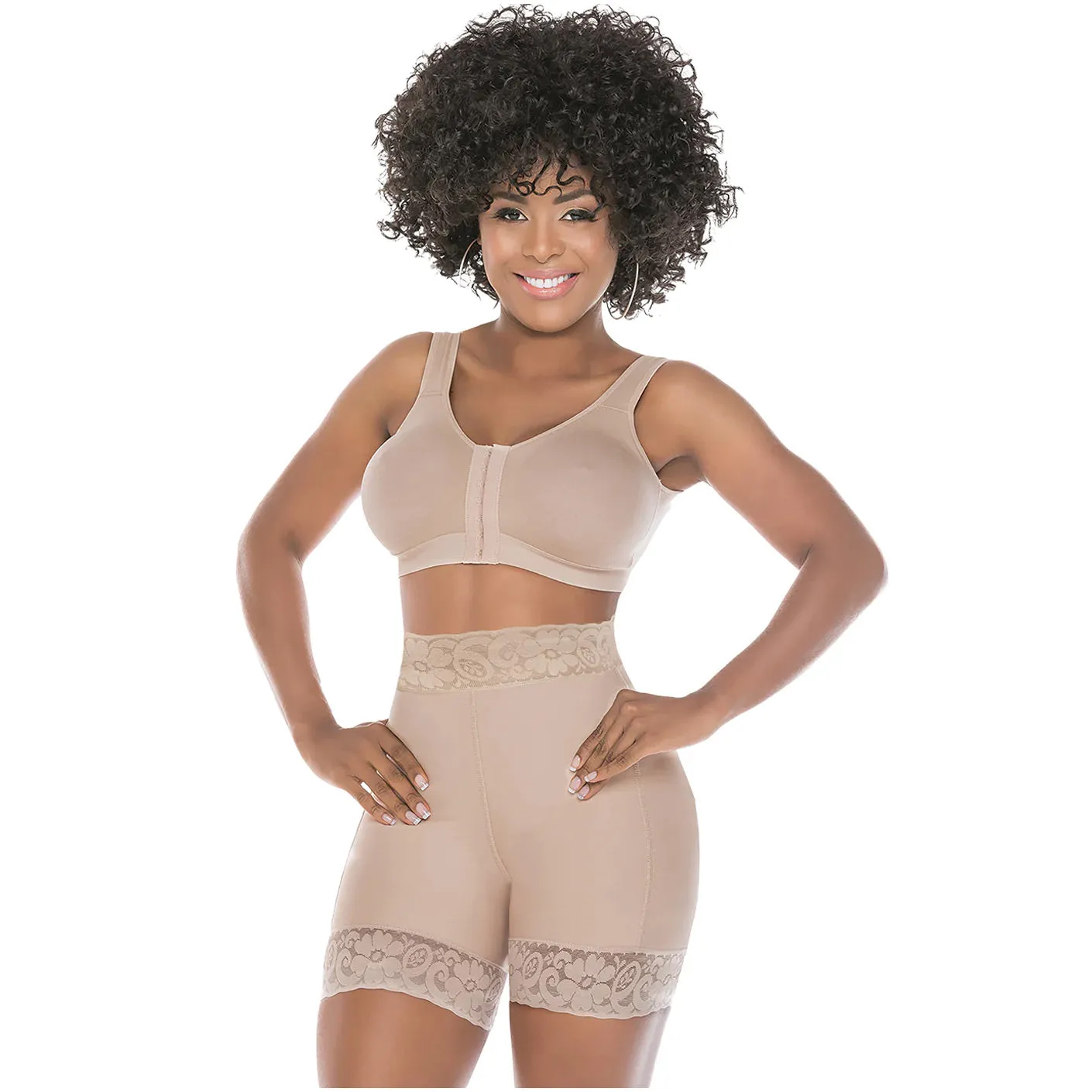 High Waisted Tummy Control Shapewear Shorts Fajas Salome 319