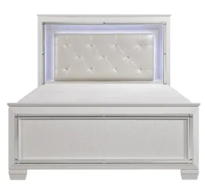 Homelegance Allura Full Panel Bed in White 1916FW-1*