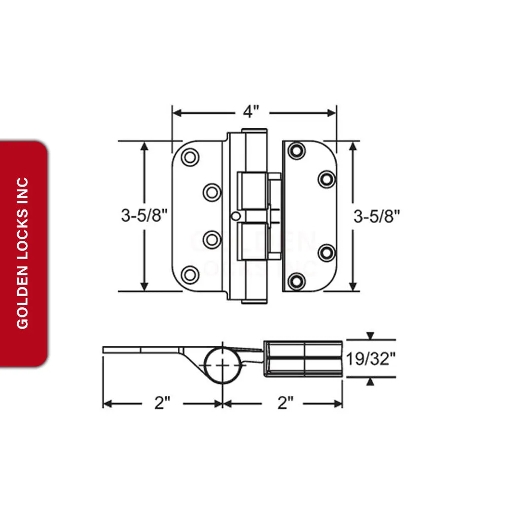 Hoppe Pure White Guide Hinge 850-3033861