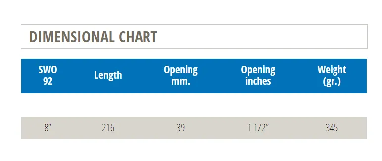 Irega SWO 92 8" Adjustable Wrench