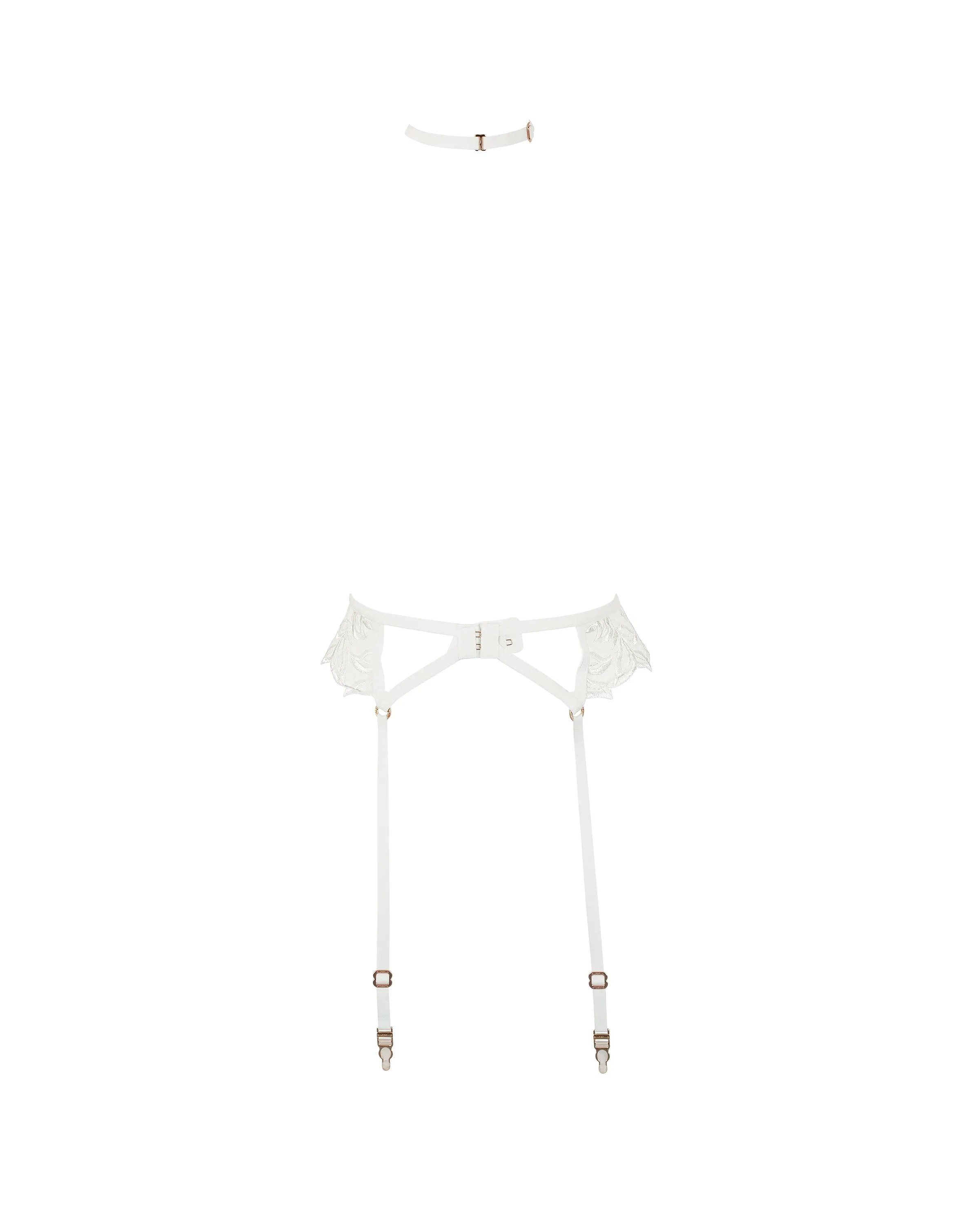 Isadora Garter Belt Harness White