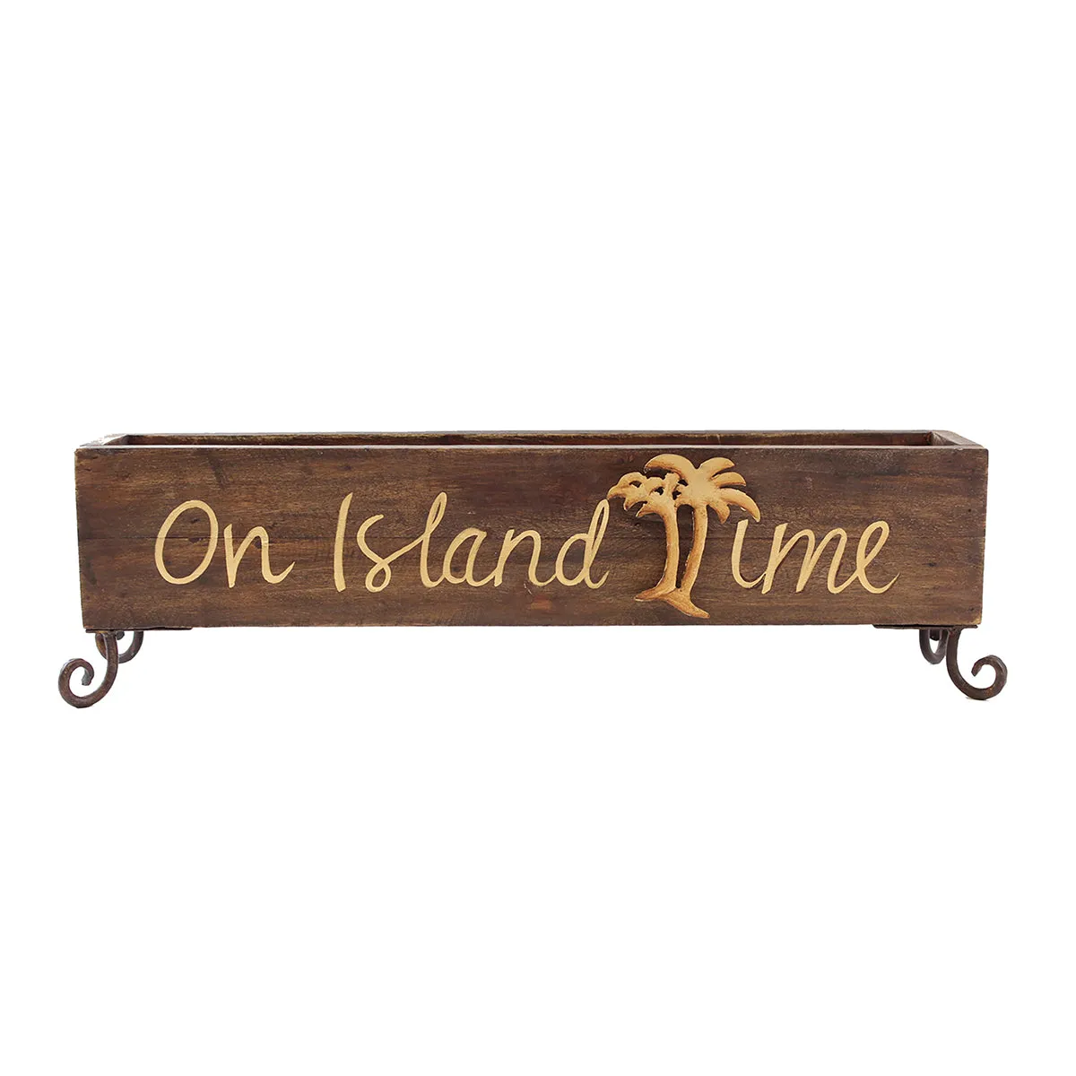 Island Time Wood Planter Box