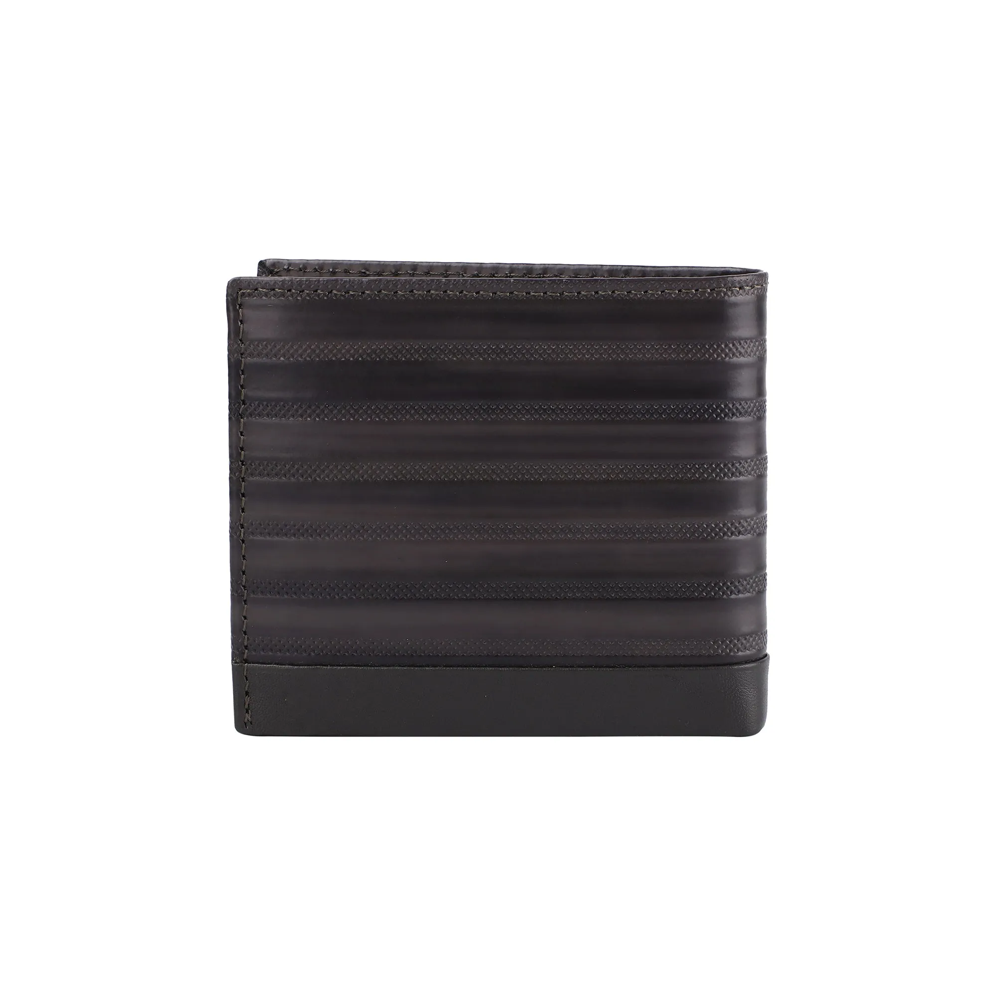 Italian VT Stripe Fab III Genuine Leather Wallet for Men | Color: Blue, Brown, Grey