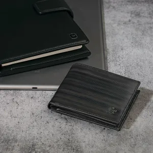 Italian VT Stripe | Pure Leather Wallet for Men | Color: Grey