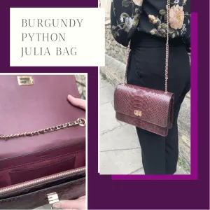 Julia Bag - Burgundy Python Snake