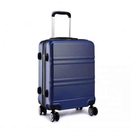 Kono ABS 28 Inch Sculpted Horizontal Design Suitcase - Navy Blue | Durable, Lightweight, and Secure Travel Companion