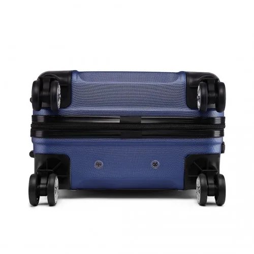 Kono ABS 28 Inch Sculpted Horizontal Design Suitcase - Navy Blue | Durable, Lightweight, and Secure Travel Companion