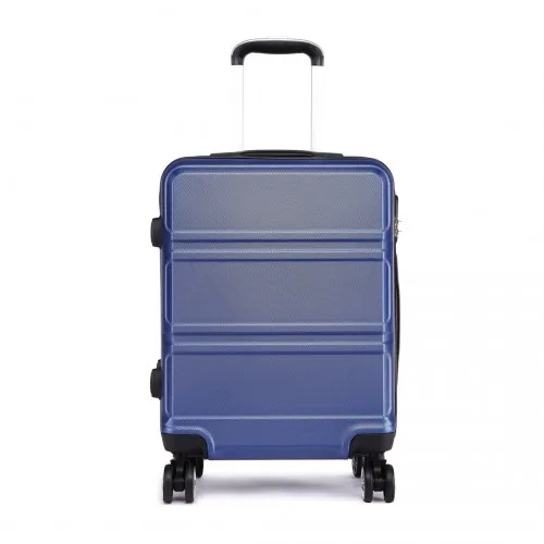 Kono ABS 28 Inch Sculpted Horizontal Design Suitcase - Navy Blue | Durable, Lightweight, and Secure Travel Companion