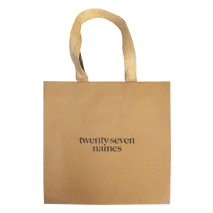 Kraft Paper Bag With Paper Ribbon Handles